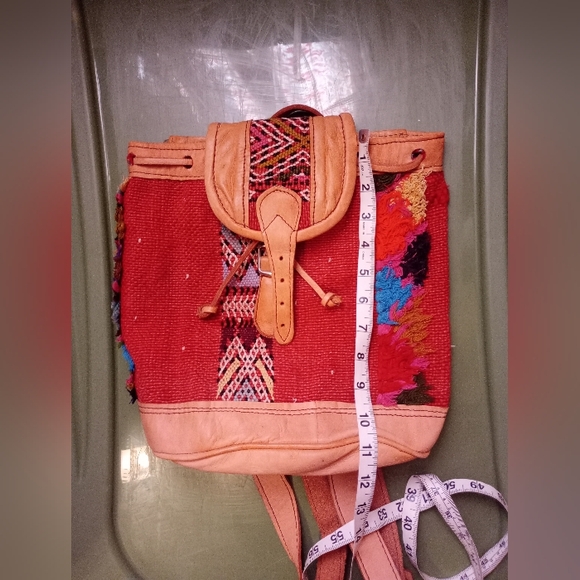 Hand Woven Leather Backpack - Picture 8 of 9